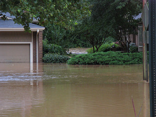flooded street corner
