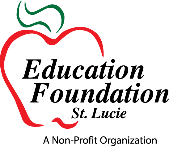 Education Foundation St Lucie Logo in the shape of an apple.