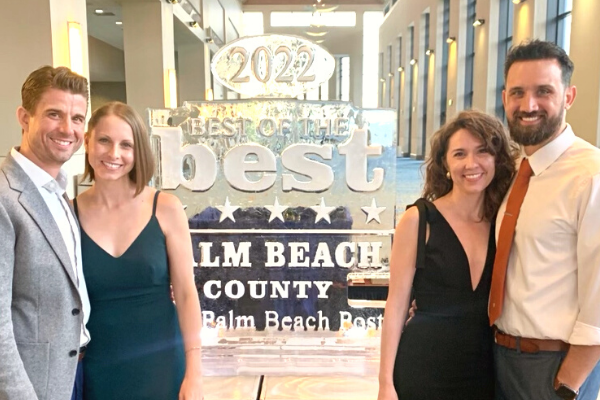 Mark and Nedra Rindom, Megan and Lee Wiglesworth receive Palm Beach Post's Best Insurance Agency of 2022