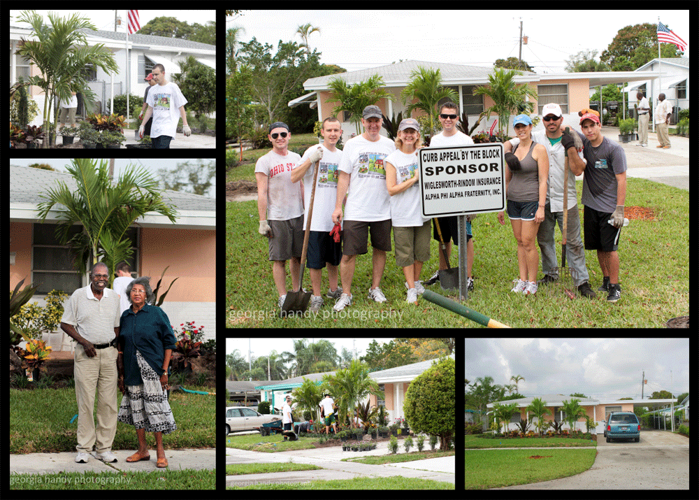 Photo Collage of by the Block Volunteer event